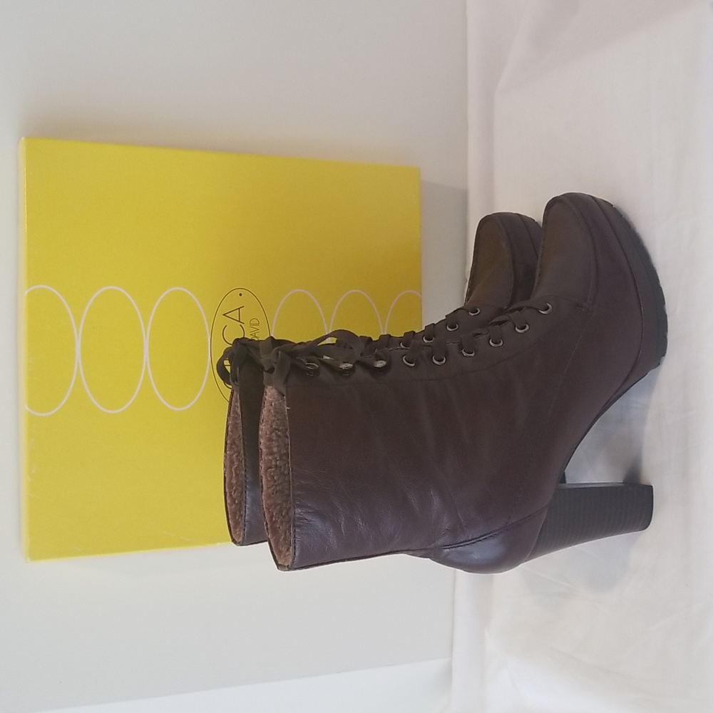 CIRCA Joan & David Dk. Brown Leather Bootie
